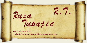 Rusa Tupajić vizit kartica